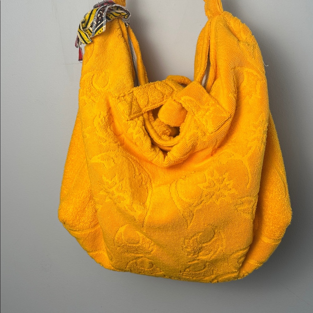 Anthropologie Lalla French Terry Beach Tote Overnight Bag Shoulder Hand Straps - Picture 3 of 16